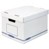 Bankers Box 12.75 in. x 16.5 in. x 10.5 in. Organizer Storage Boxes - X-Large, White/Blue (12/Carton)