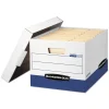 Bankers Box 12.75 in. x 16.5 in. x 10.38 in. R-KIVE Heavy-Duty Letter/Legal Storage Boxes - White (20/Carton)