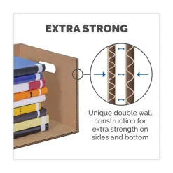 Bankers Box SmoothMove 12 in. x 15 in. x 10 in. Classic Moving/Storage Boxes - Small, Brown/Blue (20/Carton)