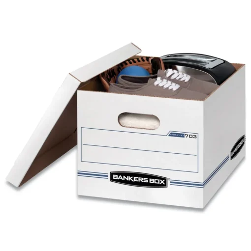 Bankers Box STOR/FILE 12 in. x 16.25 in. x 10.5 in. Basic-Duty Letter/Legal Storage Boxes - White (20/Carton)