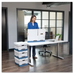 Bankers Box STOR/FILE Medium Duty 12 in. x 25.38 in. s 10.25 in. Storage Boxes - White (20/Carton)