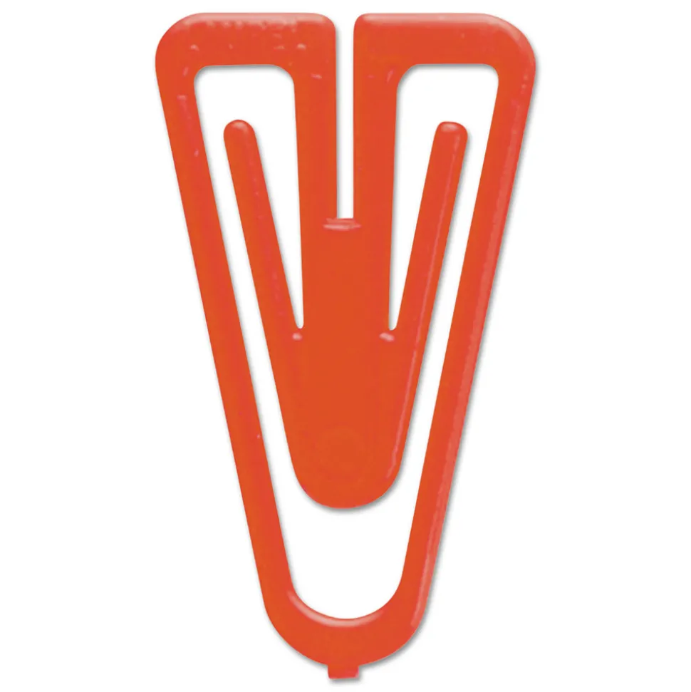 Baumgartens Plastiklips Smooth Paper Clips - Assorted Colors/Large (200/Box)