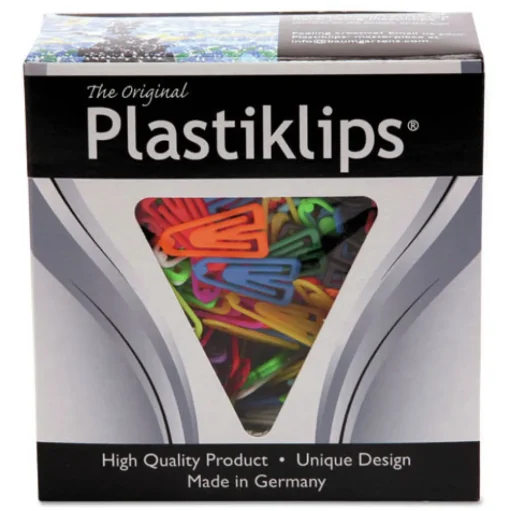 Baumgartens Plastiklips Smooth Paper Clips - Small/Assorted Colors (1000/Box)