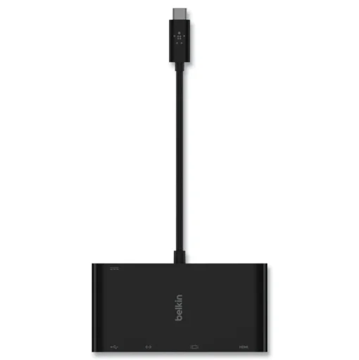 Belkin 4K HDMI/USB-A/USB-C/VGA 4.9 ft. USB-C Multimedia plus Charge Adapter - Black