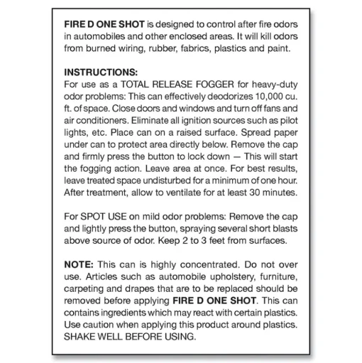 Big D Industries 5 oz Fire D One Shot Aerosol (12/Carton)