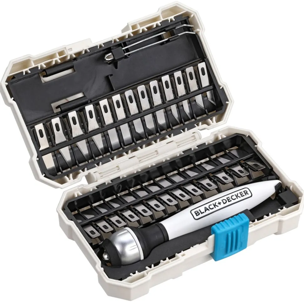 Black & Decker Craft Hobby Knife Kit with 26 Assorted Blades and Cutting Mat