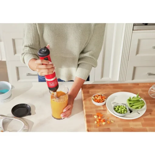 Black & Decker kitchen wand Cordless Blender 3-in-1 Kitchen Multi-Tool - Red