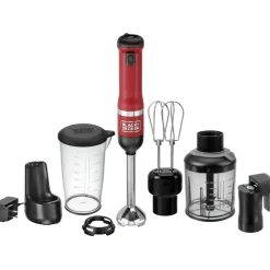 Black & Decker kitchen wand Cordless Blender 4 in1 Kitchen Multi-Tool - Red