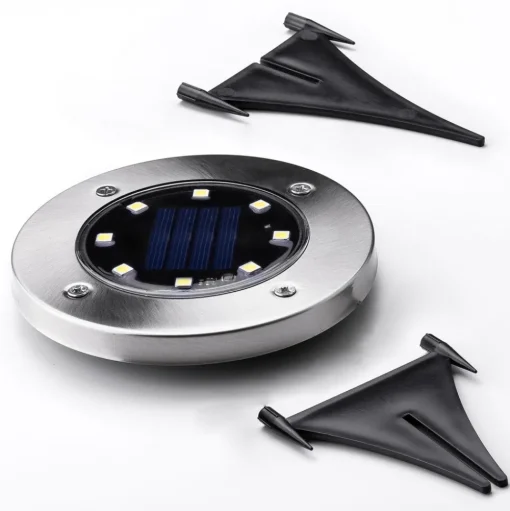 Black & Decker (8/Pack) Outdoor Solar-Powered Disk Light