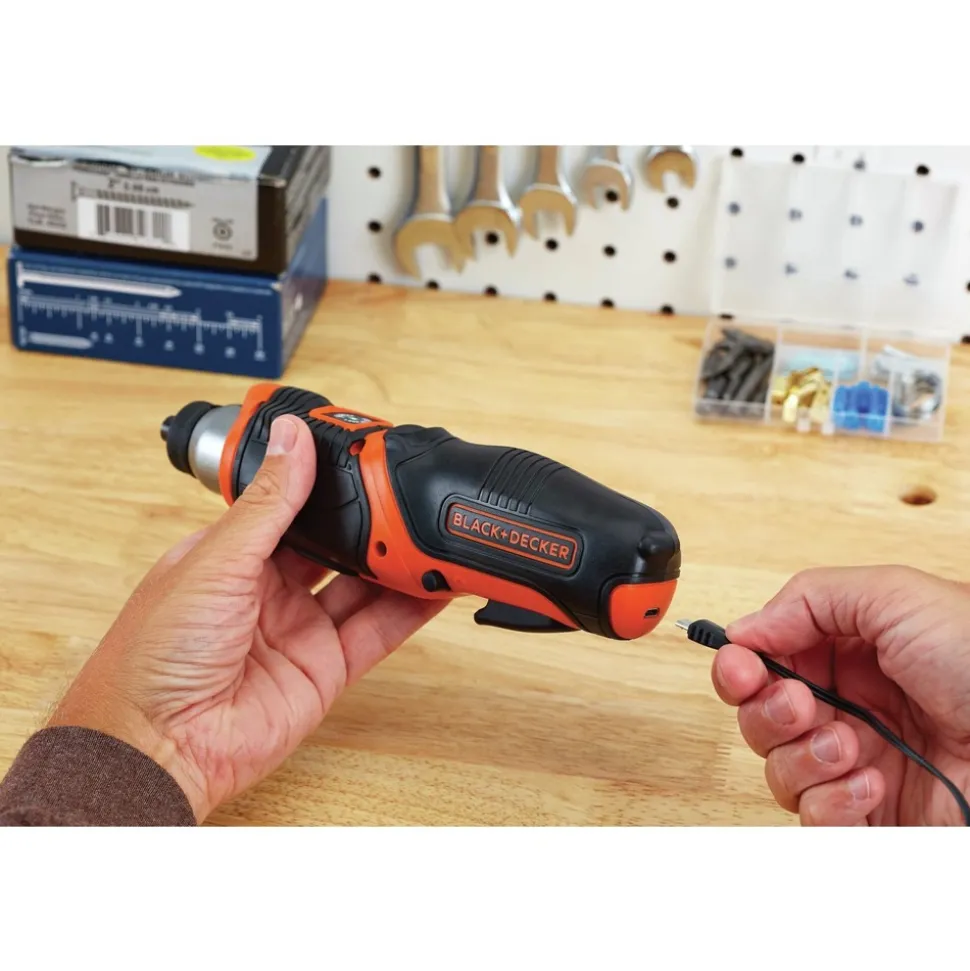 Black & Decker 4V MAX Lithium-Ion Brushed Cordless Screwdriver with Picture-Hanging Kit
