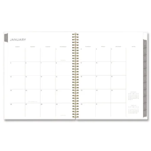 Blue Sky 11 in. x 8.5 in. 12-Month (Jan to Dec): 2026 Mimosa Weekly/Monthly Planner - Floral Artwork, Yellow/Green/White Cover
