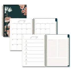 Blue Sky 8.63 in. x 5.88 in. 12-Month (Jan to Dec): 2026 Life Note-It Dania Weekly/Monthly Planner - Floral Artwork, Teal/Pink/Blue Cover