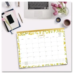 Blue Sky 22 in. x 17 in. 12-Month (Jan to Dec): 2026 Mimosa Monthly Desk Pad Calendar - Lemon Artwork, White/Yellow/Green Sheets