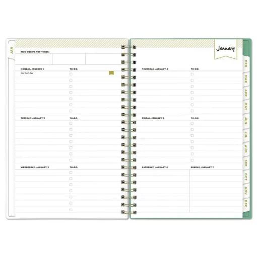 Blue Sky 8 in. x 5 in. 12-Month (Jan-Dec 2026) Day Designer Peyton Weekly/Monthly Planner - White