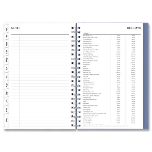Blue Sky 8 in. x 5 in. 12-Month (Jan-Dec 2026) Lindley Weekly/Monthly Planner - White/Blue/Green Cover
