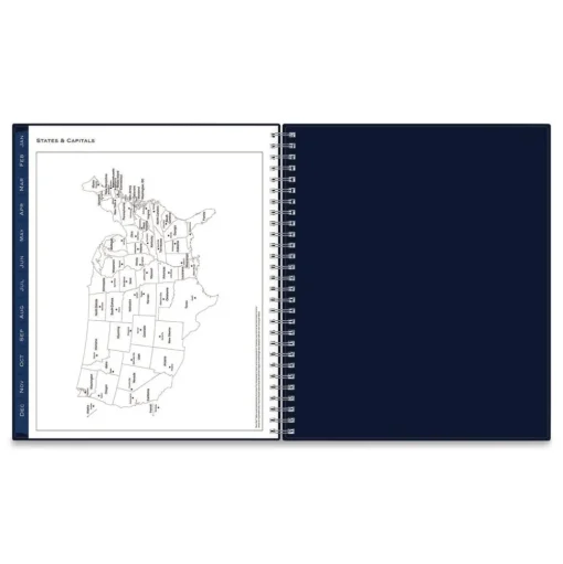 Blue Sky 10 in. x 8 in. 12-Month (Jan to Dec): 2026 Passages Monthly Planner - Navy Cover
