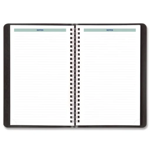 Blueline 12-Month (Jan to Dec): 2026 8 in. x 5 in. Plan and Link Weekly Planner - Black Cover