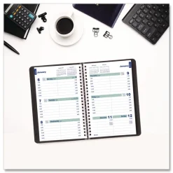 Blueline 12-Month (Jan to Dec): 2026 8 in. x 5 in. Plan and Link Weekly Planner - Black Cover