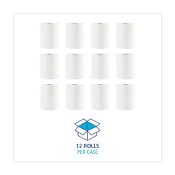 Boardwalk 8123 2 in. Core 1-Ply 8 in. x 600 ft. Hardwound Paper Towels - White (12/Carton)
