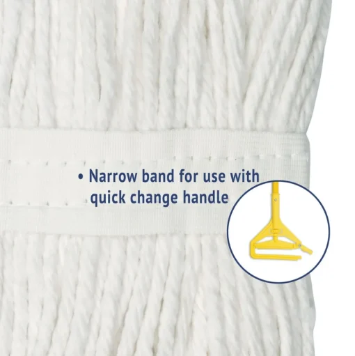 Boardwalk #24 Cut-End Cotton Wet Mop Head - White