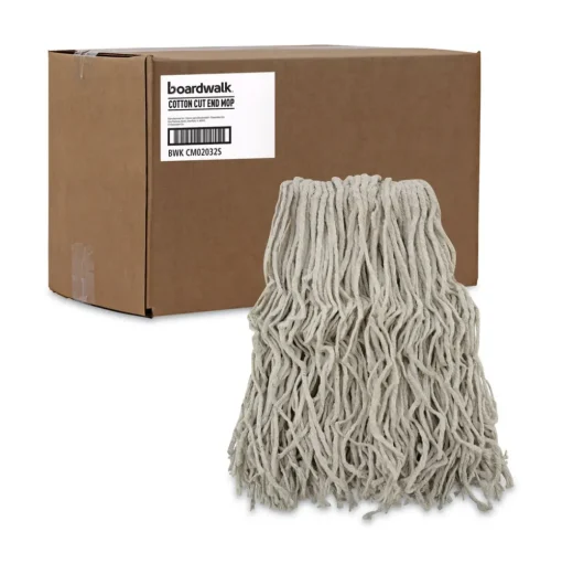 Boardwalk #32 Cut-End Cotton Mop Head - White (12/Carton)