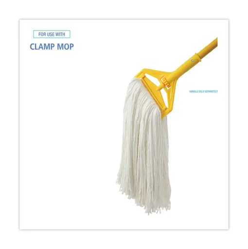 Boardwalk #32 Cut-End Rayon Wet Mop Head - White (12/Carton)