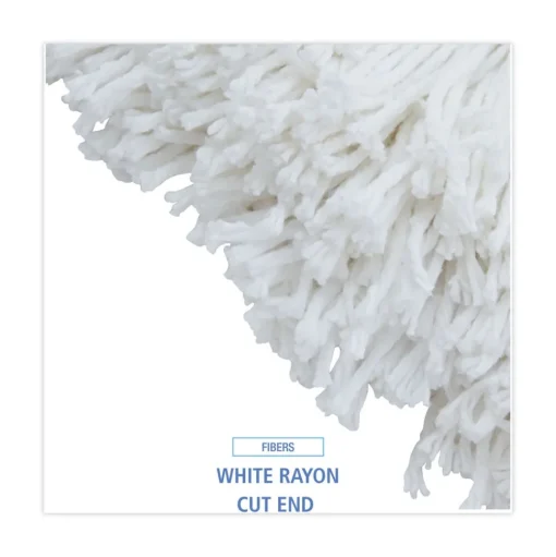 Boardwalk #32 Cut-End Rayon Wet Mop Head - White (12/Carton)
