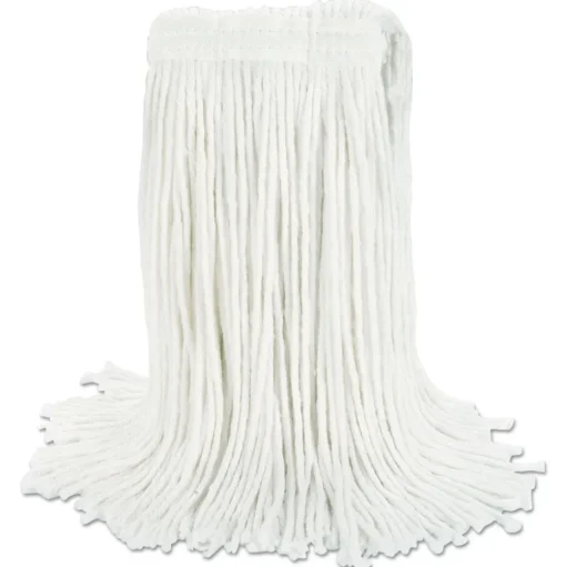 Boardwalk #20 Cut-End Rayon Wet Mop Head - White (12/Carton)
