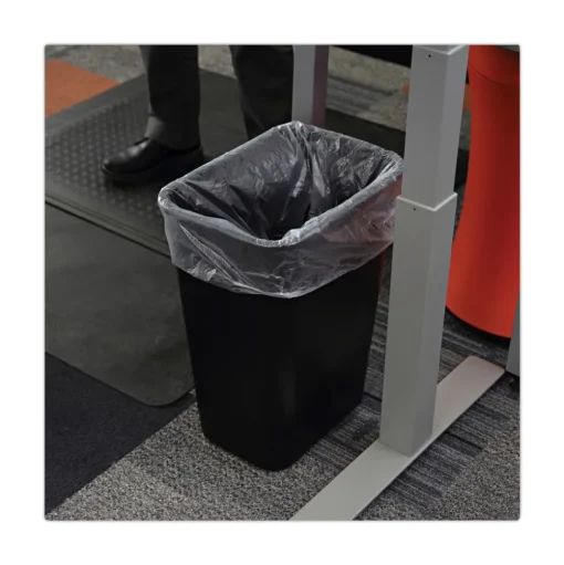 Boardwalk 16 Gallon 6 mic 24 in. x 33 in. Perforated Roll High-Density Can Liners - Natural (50 Bags/Roll, 20 Rolls/Carton)