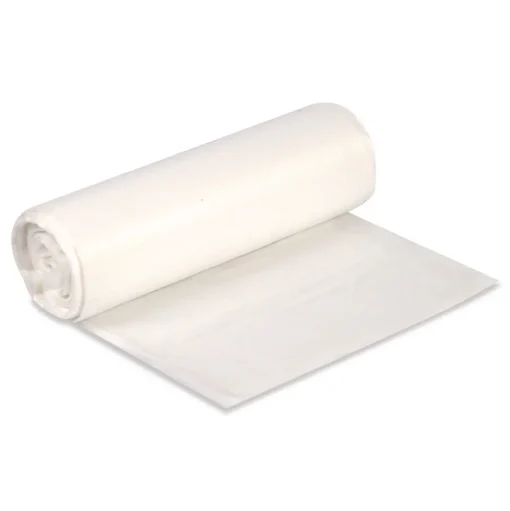Boardwalk 10 Gallon 8 mic 24 in. x 24 in. High-Density Waste Can Liners - Natural (1000/Carton)