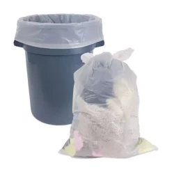 Boardwalk 60 Gallon 2.7 mil 38 in. x 63 in. Industrial Drum Liners Rolls - Clear (50/Carton)