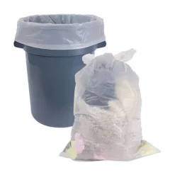 Boardwalk 60 Gallon 1.8 mil 38 in. x 63 in. Industrial Drum Liners Rolls - Clear (75/Carton)