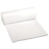 Boardwalk 10 Gallon 0.4 mil 24 in. x 23 in. Perforated Roll Low-Density Waste Can Liners - White (25 Bags/Roll, 20 Rolls/Carton)