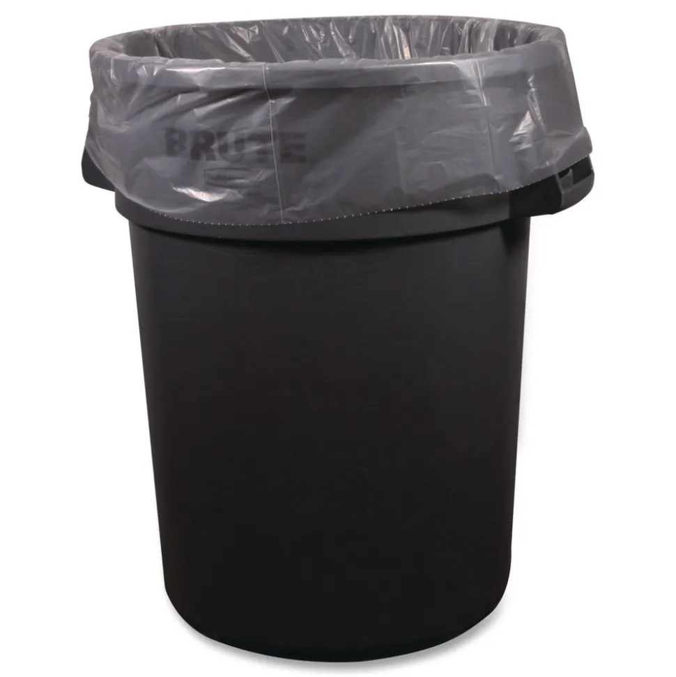 Boardwalk 44 Gallon 1.3 mil 37 in. x 50 in. Perforated Roll Low-Density Waste Can Liners - Clear (100/Carton)