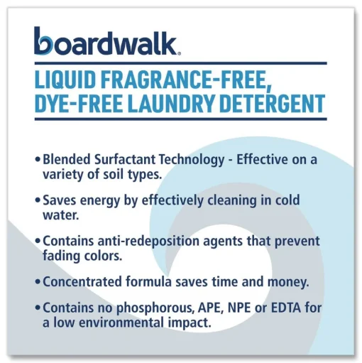 Boardwalk 1 Gallon Dye-Free Liquid Laundry Detergent - Unscented (4/Carton)