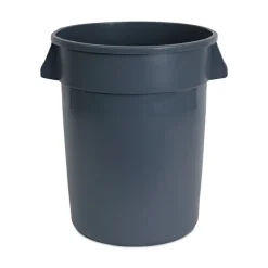 Boardwalk 32 Gallon Linear-Low-Density Polyethylene Round Waste Receptacle - Gray