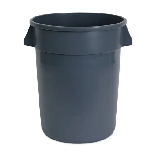 Boardwalk 32 Gallon Linear-Low-Density Polyethylene Round Waste Receptacle - Gray