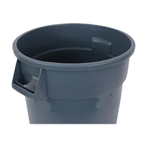 Boardwalk 32 Gallon Linear-Low-Density Polyethylene Round Waste Receptacle - Gray