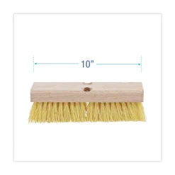 Boardwalk 10 in. Brush 2 in. Cream Polypropylene Bristles Deck Brush Head