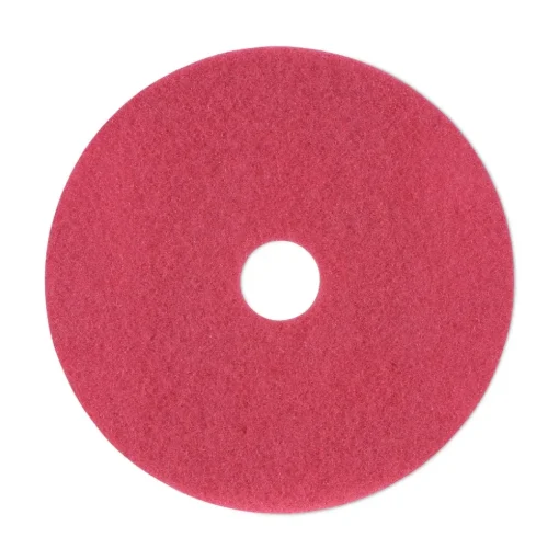 Boardwalk 19 in. Diameter Buffing Floor Pads - Red (5/Carton)