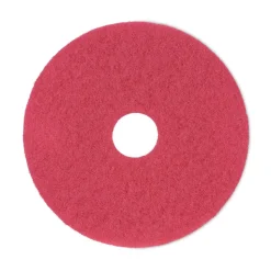 Boardwalk 16 in. Diameter Buffing Floor Pads - Red (5/Carton)