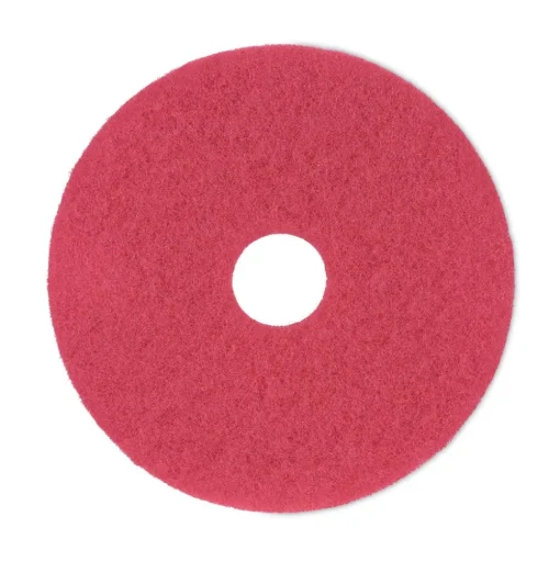 Boardwalk 16 in. Diameter Buffing Floor Pads - Red (5/Carton)