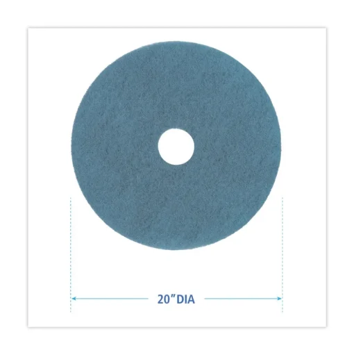 Boardwalk 20 in. Diameter Burnishing Floor Pads - Aqua (5/Carton)