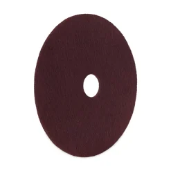 Boardwalk 16 in. Diameter Deep Scrub Pads - Maroon (10/Carton)