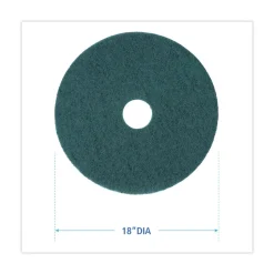 Boardwalk 18 in. Diameter Heavy-Duty Scrubbing Floor Pads - Green (5/Carton)