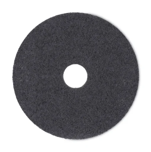 Boardwalk 17 in. Diameter High Performance Stripping Floor Pads - Black (5/Carton)