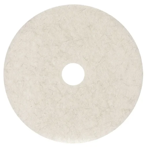 Boardwalk 19 in. Diameter Natural Burnishing Floor Pads - White (5/Carton)