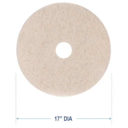 Boardwalk 17 in. Diameter Natural Hog Hair Burnishing Floor Pads - Tan (5/Carton)