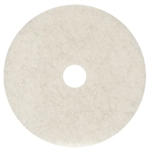 Boardwalk 24 in. Diameter Natural Burnishing Floor Pads - White (5/Carton)
