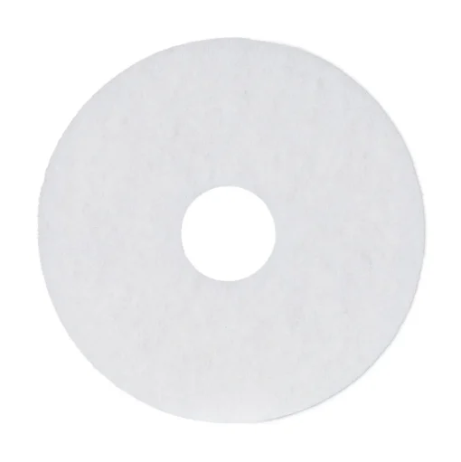 Boardwalk 13 in. Diameter Polishing Floor Pads - White (5/Carton)